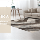 Ultra Soft Area Rug, Non Slip, Stain Resistant, Washable Area Rugs for Living Room, Bedroom, Elegant Earthy Toned Lattice Design(Gray)