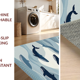 Contemporary Ocean Wave Design(Blue)