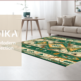 Ultra Soft Area Rug, Non Slip, Stain Resistant, Washable Area Rugs for Living Room, Bedroom, Southwestern Green Tan Kitchen Washable Runner Rug(Green)