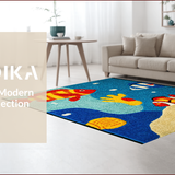 Ultra Soft Area Rug, Non Slip, Stain Resistant, Washable Area Rugs for Living Room, Bedroom, Sea Animals Kids Playroom(Blue)