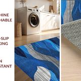 Dynamic Geometric Blue Tones(Blue)