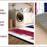Ultra Soft Area Rug, Non Slip, Stain Resistant, Washable Area Rugs for Living Room, Bedroom, Bold Aged Flag Aesthetic(Red)