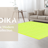Ultra Soft Area Rug, Non Slip, Stain Resistant, Washable Area Rugs for Living Room, Bedroom, Trendy Seafoam Green Abstract Motif(Yellow)