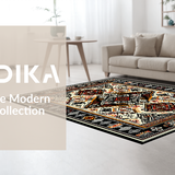Elegant Black Geometric Motif(Black)
