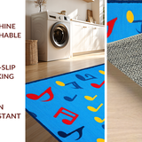 Ultra Soft Area Rug, Non Slip, Stain Resistant, Washable Area Rugs for Living Room, Bedroom, Bright Tonic Visual Ensemble(Blue)