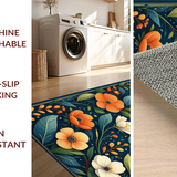 Intricate Dark Floral Composition(Blue)