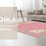 Ultra Soft Area Rug, Non Slip, Stain Resistant, Washable Area Rugs for Living Room, Bedroom, Traditional Floral Pink Elegance(Pink)