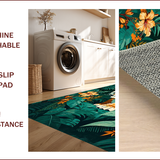 Ultra Soft Area Rug, Non Slip, Stain Resistant, Washable Area Rugs for Living Room, Bedroom, Earthy Jungle Inspired Decor Piece(Orange)