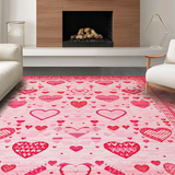 Ultra Soft Area Rug, Non Slip, Stain Resistant, Washable Area Rugs for Living Room, Bedroom, Cohesive Soft-Cornered Design(Pink)