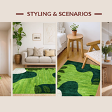 Cozy Shaggy Nature Inspired Texture(Green)