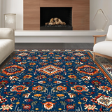 Colorful Distressed Trellis Design(Blue)