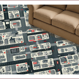Ultra Soft Area Rug, Non Slip, Stain Resistant, Washable Area Rugs for Living Room, Bedroom, Urban Cartoon Landscape Vibes(Gray)