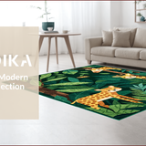 Ultra Soft Area Rug, Non Slip, Stain Resistant, Washable Area Rugs for Living Room, Bedroom, Colorful Nature-Inspired Design(Green)