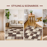 Elegant Toned Checkered Motif(Beige)