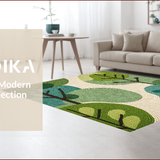 Ultra Soft Area Rug, Non Slip, Stain Resistant, Washable Area Rugs for Living Room, Bedroom, Insect Print Ultra-Thin(Ivory)