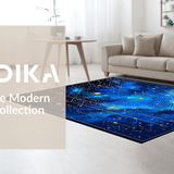 Ultra Soft Area Rug, Non Slip, Stain Resistant, Washable Area Rugs for Living Room, Bedroom, Whimsical Starlit Patterned Appeal(Blue)