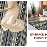 Artistic Ogee Print with Fringe Detail(Black)