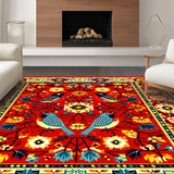 Vibrant Floral Mexican Bird Motif(Red)