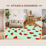 Ultra Soft Area Rug, Non Slip, Stain Resistant, Washable Area Rugs for Living Room, Bedroom, Artistic Juicy Fruit Appeal(Red)