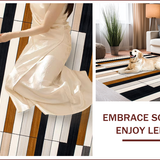 Ultra Soft Area Rug, Non Slip, Stain Resistant, Washable Area Rugs for Living Room, Bedroom, Elegant Striped Earthy Tones(Beige)