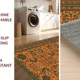 Ultra Soft Area Rug, Non Slip, Stain Resistant, Washable Area Rugs for Living Room, Bedroom, Luxurious Exotic Snake Aesthetic(Orange)
