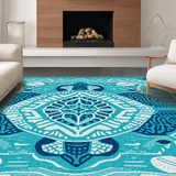 Bright Tropical Turtle Illustration(Blue)