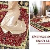 Ultra Soft Area Rug, Non Slip, Stain Resistant, Washable Area Rugs for Living Room, Bedroom, Vibrant Classic Ogee Arrangement(Red)