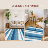 Vintage Floral Blue Accents(Blue)