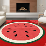 Ultra Soft Area Rug, Non Slip, Stain Resistant, Washable Area Rugs for Living Room, Bedroom, Radiant Festive Fruit Palette(Red)