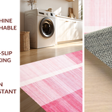 Ultra Soft Area Rug, Non Slip, Stain Resistant, Washable Area Rugs for Living Room, Bedroom, Whimsical Soft Color Transition(Pink)