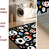 Ultra Soft Area Rug, Non Slip, Stain Resistant, Washable Area Rugs for Living Room, Bedroom, Playful Black and White Design(Black)