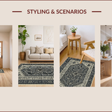 Ultra Soft Area Rug, Non Slip, Stain Resistant, Washable Area Rugs for Living Room, Bedroom, Shaggy Black Trellis Bedroom Carpet for Minimalist Living(Black)