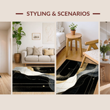 Artistic Swirling Minimalist Design(Black)