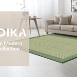 Ultra Soft Area Rug, Non Slip, Stain Resistant, Washable Area Rugs for Living Room, Bedroom, Rustic Vintage Striped Elegance(Green)