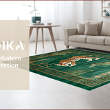 Ultra Soft Area Rug, Non Slip, Stain Resistant, Washable Area Rugs for Living Room, Bedroom, Vivid Organic Animal Aesthetic(Green)