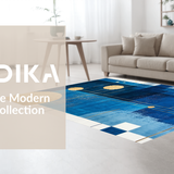 Elegant Stained Glass Inspired Motif(Blue)