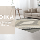 Ultra Soft Area Rug, Non Slip, Stain Resistant, Washable Area Rugs for Living Room, Bedroom, Stylish Abstract Tilework Composition(Gray)