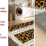 Ultra Soft Area Rug, Non Slip, Stain Resistant, Washable Area Rugs for Living Room, Bedroom, Playful Rustic Safari Design(Brown)