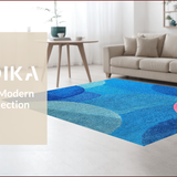 Ultra Soft Area Rug, Non Slip, Stain Resistant, Washable Area Rugs for Living Room, Bedroom, Abstract Modern Jardin(Blue)
