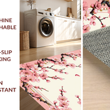 Ultra Soft Area Rug, Non Slip, Stain Resistant, Washable Area Rugs for Living Room, Bedroom, Whimsical Spring Blossom Arrangement(Pink)