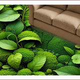Ultra Soft Area Rug, Non Slip, Stain Resistant, Washable Area Rugs for Living Room, Bedroom, Boho Aesthetic Forest Ecological Rug for Cozy Shower Spaces(Green)