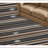 Ultra Soft Area Rug, Non Slip, Stain Resistant, Washable Area Rugs for Living Room, Bedroom, Minimalist Black and White Stripes(Black)