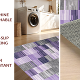 Ultra Soft Area Rug, Non Slip, Stain Resistant, Washable Area Rugs for Living Room, Bedroom, Abstract Geometric Purple Tones(Purple)