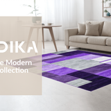Ultra Soft Area Rug, Non Slip, Stain Resistant, Washable Area Rugs for Living Room, Bedroom, Modern Vibrant Abstract Design(Purple)