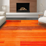 Ultra Soft Area Rug, Non Slip, Stain Resistant, Washable Area Rugs for Living Room, Bedroom, Striking Bold Animal Silhouette(Orange)