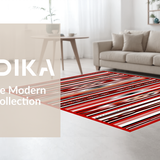 Vibrant Earth Tone Geometric Weave(Red)