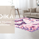 Ultra Soft Area Rug, Non Slip, Stain Resistant, Washable Area Rugs for Living Room, Bedroom, Radiant Kids' Nature Wonderland(Pink)