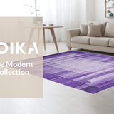Ultra Soft Area Rug, Non Slip, Stain Resistant, Washable Area Rugs for Living Room, Bedroom, Dynamic Grey and Purple Harmony(Purple)