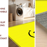 Ultra Soft Area Rug, Non Slip, Stain Resistant, Washable Area Rugs for Living Room, Bedroom, Charming Animated Face Concept(Yellow)