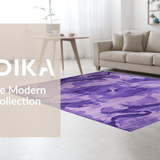 Ultra Soft Area Rug, Non Slip, Stain Resistant, Washable Area Rugs for Living Room, Bedroom, Delicate Ethereal Cloud Motif(Purple)